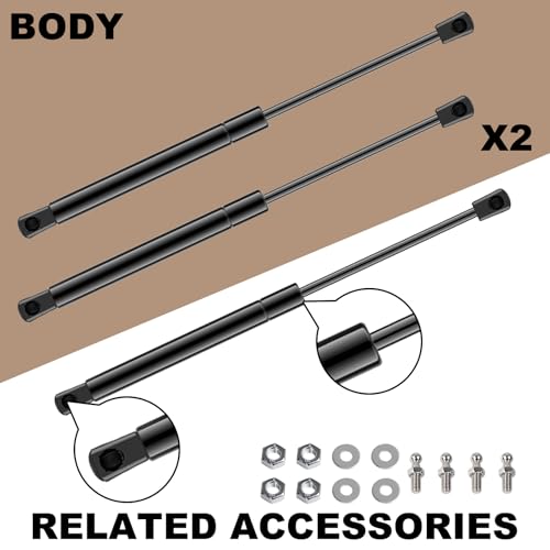 Dekalaii 2 Pcs Gas Struts 17 Inch 45 lbs Prop Shock Lift Springs Rod Struts for Truck Cap Camper Shell Tonneau Cover Lift Support Truck Pickup Large Outdoor Box Lid Trap Door C16-04270 C1604270 - Image 5