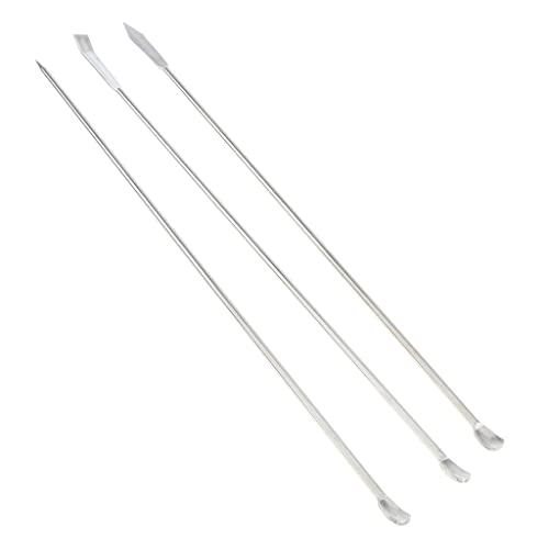 CALANDIS® 3Pcs Stainless Steel Micro Medicine Spoon Micro Spoon Spatula, 22Cm Length - Image 1