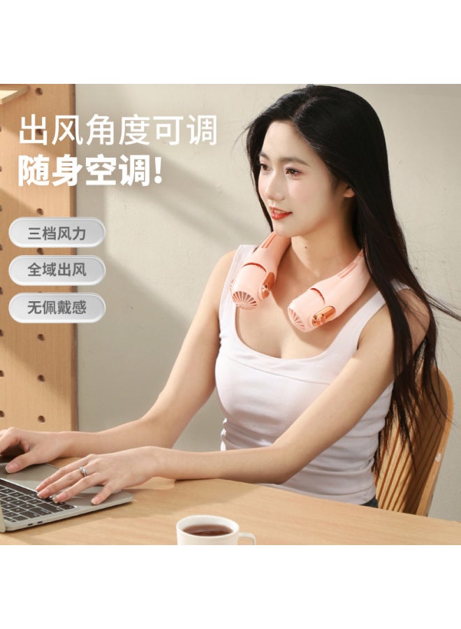 Popular Neck-Hanging Fan, Portable Rechargeable USB Mini Fan, Quiet Neck-Mounted Air Conditioner, Cooling, Low Noise - Image 4