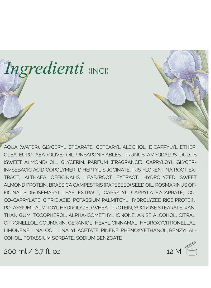L'Erbolario L’Erbolario Iris Body Cream - Moisturizer for Dry Skin - With Iris Flower, Almond Oil, and Marshmallow Extracts - Rich, Buttery Hydration - 10.1 oz - Image 5