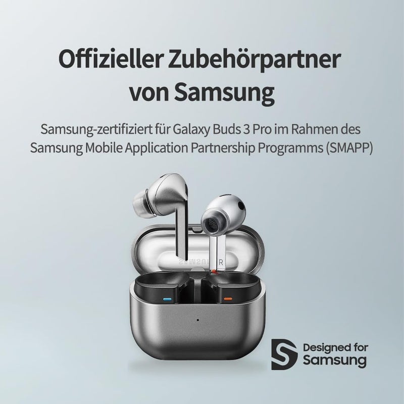AZLA SednaEarfit Crystal for Galaxy Buds 3 Pro Clear Pearl - Samsung Galaxy Buds Pro 3 Ear Tips - Earphone Eartips Replacement, Samsung Galaxy Buds 3 Pro - SMAPP Certified (2 Pairs) (ML) - Image 3