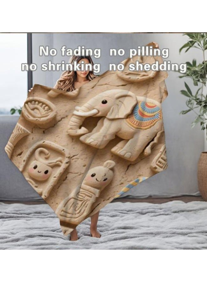 عام بطانية رقيقة من الفانيلا الكرتونية للأطفال والرضع (دافئة ومريحة، ومناسبة للنوم والألعاب) 70 سم * 100 سم - Image 1