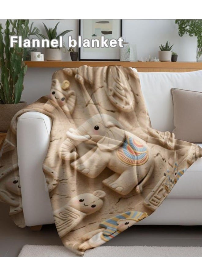 عام بطانية رقيقة من الفانيلا الكرتونية للأطفال والرضع (دافئة ومريحة، ومناسبة للنوم والألعاب) 70 سم * 100 سم - Image 2