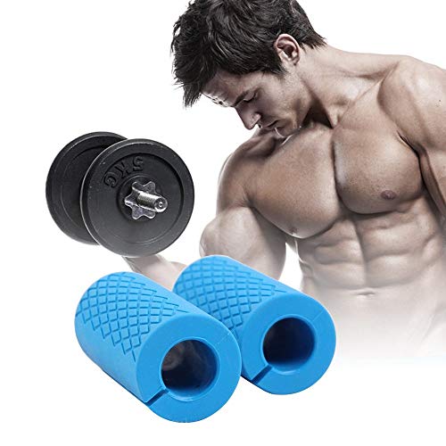 serveuttam Thick Bar Grips - Non-Slip Barbell Grips Silicone Rubber Dumbbell Grips Fat Bar Training and Muscle Growth Easily Attachable to Any Barbell, Dumbbell and Kettlebell - Image 1