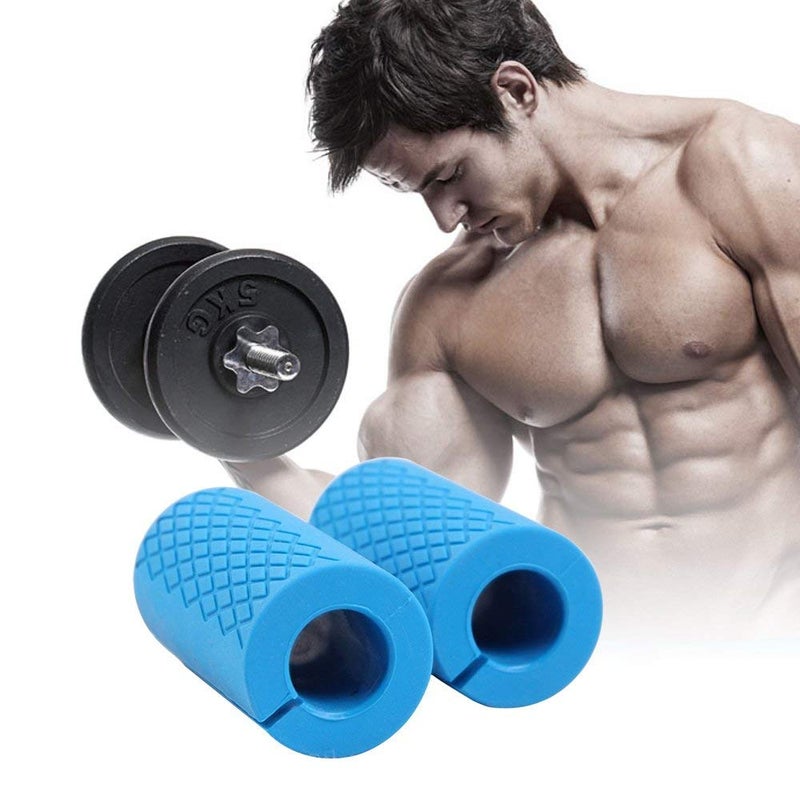 serveuttam Thick Bar Grips - Non-Slip Barbell Grips Silicone Rubber Dumbbell Grips Fat Bar Training and Muscle Growth Easily Attachable to Any Barbell, Dumbbell and Kettlebell - Image 5