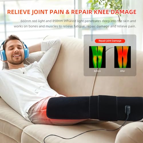 feangli Red Infrared Light Therapy for Body Large 19.8" x 12" Infrared Heating Pad Wrap for Back Waist Shoulder Knee Feet Joints Pain Relieve, Diminish Inflammation, Ideal Gift - Image 4