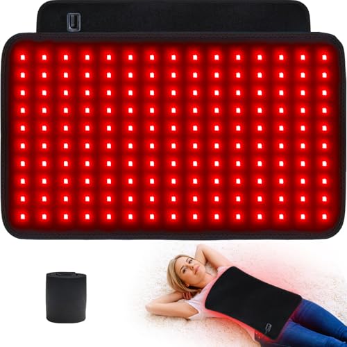 feangli Red Infrared Light Therapy for Body Large 19.8" x 12" Infrared Heating Pad Wrap for Back Waist Shoulder Knee Feet Joints Pain Relieve, Diminish Inflammation, Ideal Gift - Image 1