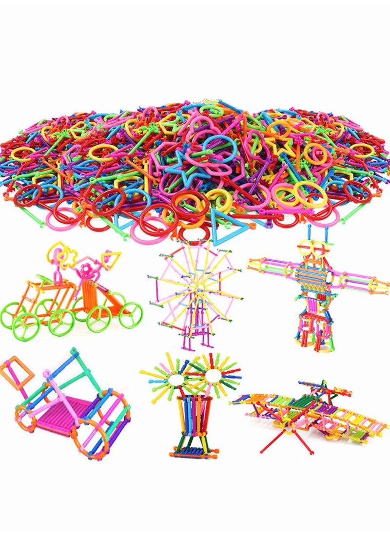 MEBEGIN - 500PCS Building Blocks Set with Storage Box, Colorful Building Toys, Educational Learning Toys, DIY Interlocking Connecting Kit, Creative STEM Toy, Good Helper for Parent-child Entertainment, Ideal Gift for Kids - Image 1