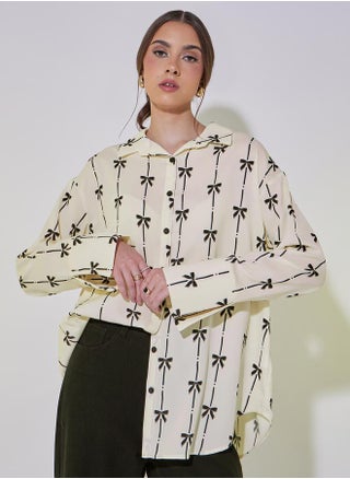 Bow Print Button Down Oversized Shirt - pzsku/Z6FFE3174E53ED7C30E39Z/45/_/1738970665/9f2f17e8-7864-49db-a95e-a2cb0261592f