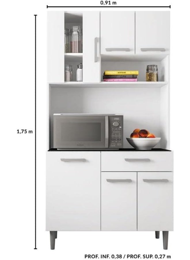 طقم مطبخ بـ 6 أبواب ودرج واحد من كارول - Image 3