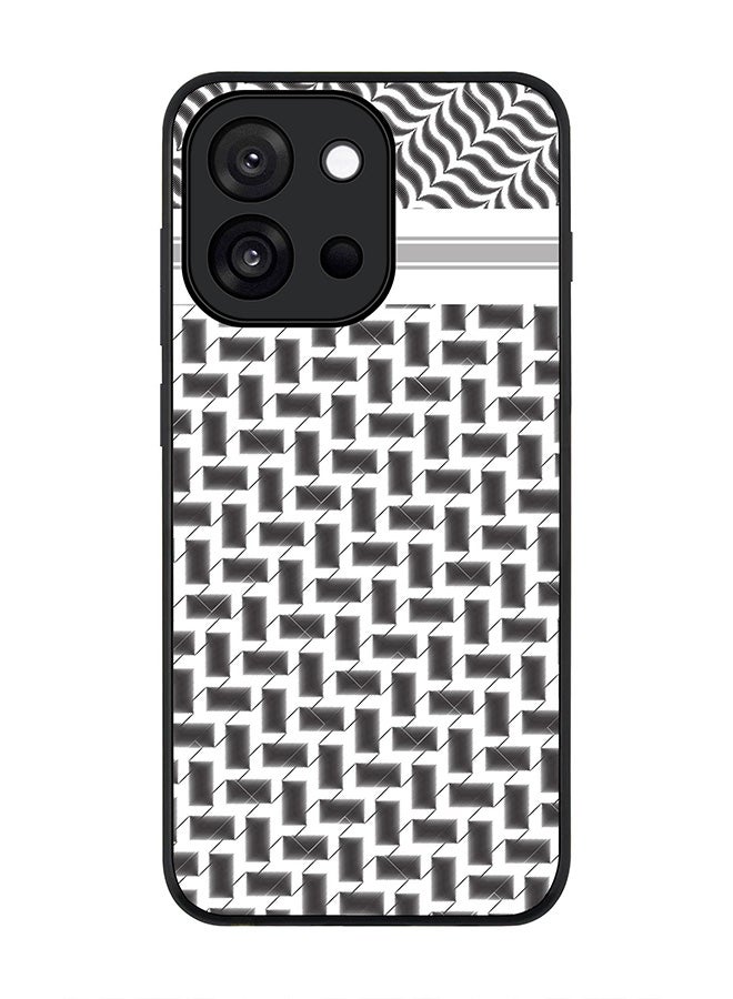 غطاء لهاتف OnePlus 13s / 13T، حماية كاميرا نحيفة، غطاء هاتف مضاد للصدمات - شماغ (أسود)