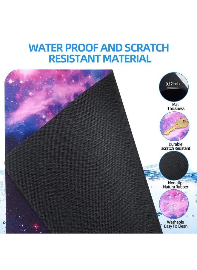 Dynippy - Upgraded Mouse Pad [56% Larger] Gaming Mouse Pads Non-Slip Rubber Base Mousepad Rectangular Mouse Mat For Desktop Computer Laptop Gaming Office & Home 11.8X9.8X0.12 Inches - Galaxy Space - Image 1