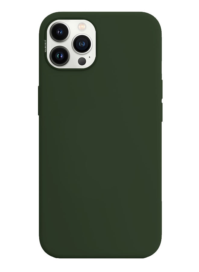Loquat Protective Soft Silicone Case Cover for iPhone 13 Pro Dark Green - Image 2