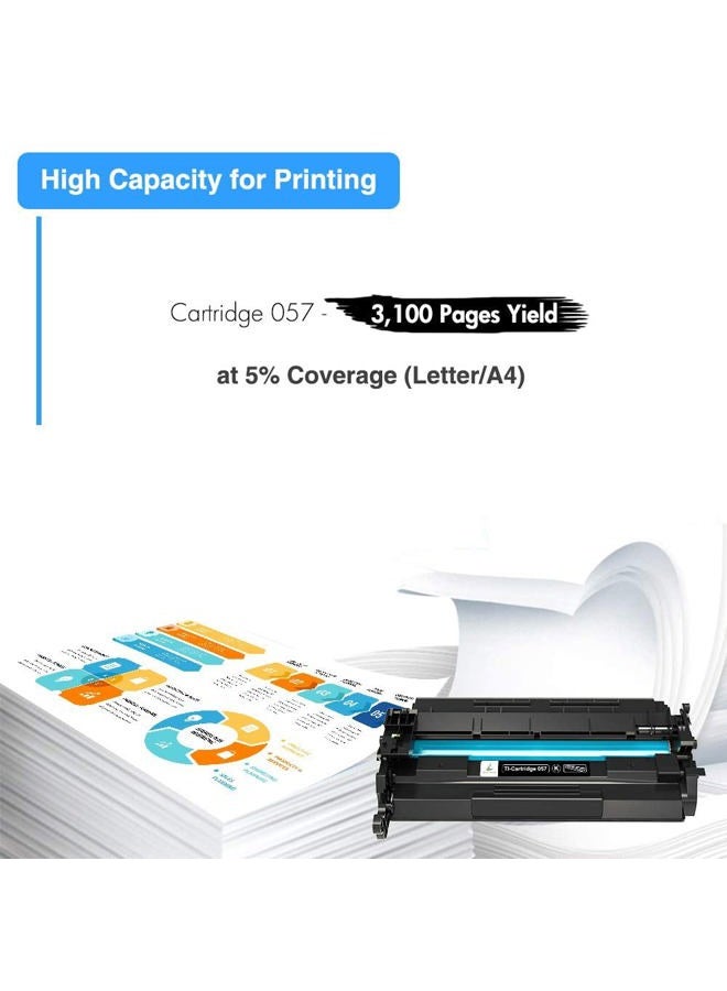 TRUE IMAGE 057 057H Black Toner Cartridge: Compatible Toner Cartridge Replacement for Canon 057 057H CRG-057 for ImageCLASS MF445dw MF448dw LBP226dw LBP227dw MF449dw MF445 Laser Printer Ink (Black, 1-Pack) - Image 4