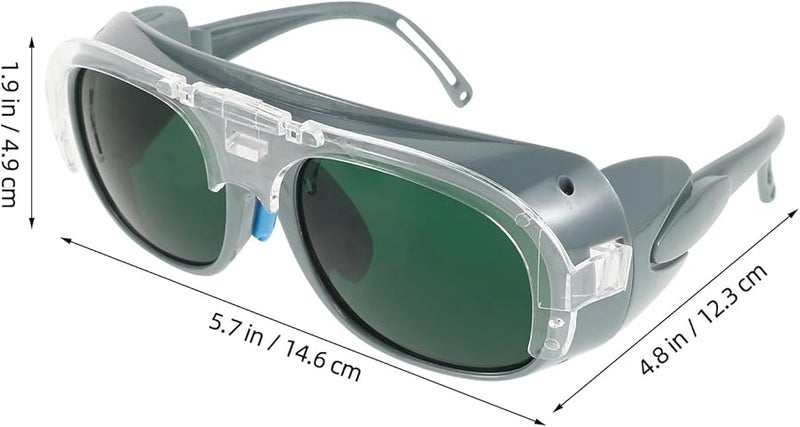 نظارات لحام واقية مع عدسات سوداء ورمادية للاستخدام الصناعي - Image 3