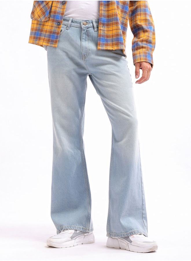 The Indian Garage Co Men Bootcut Loose Fit Solid Mid-Rise Jeans  - Image 1