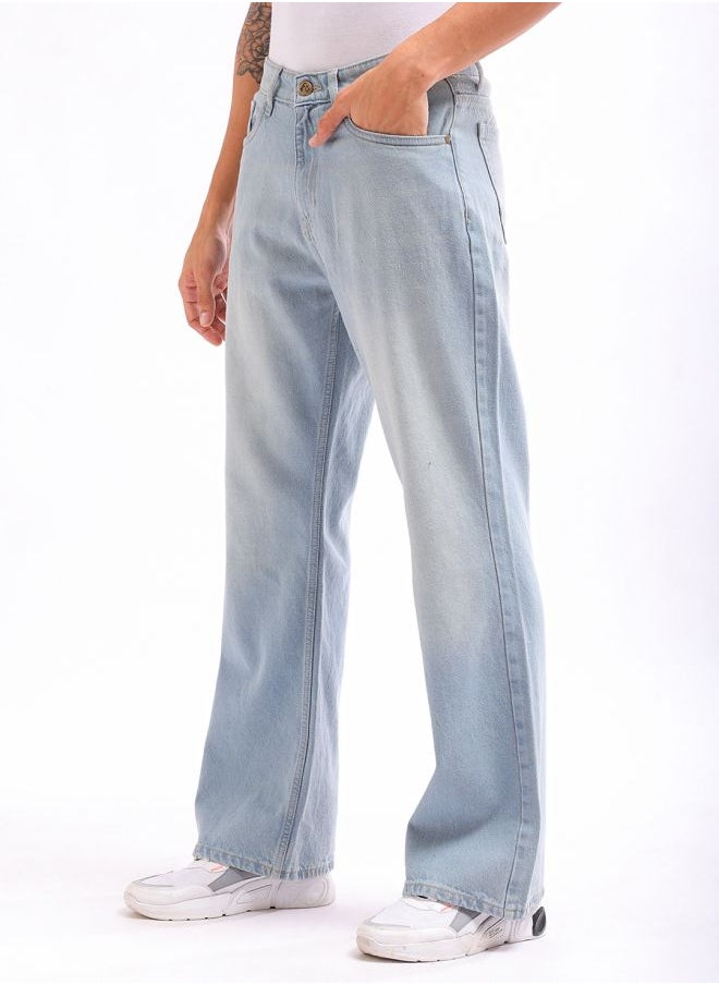The Indian Garage Co Men Bootcut Loose Fit Solid Mid-Rise Jeans  - Image 3