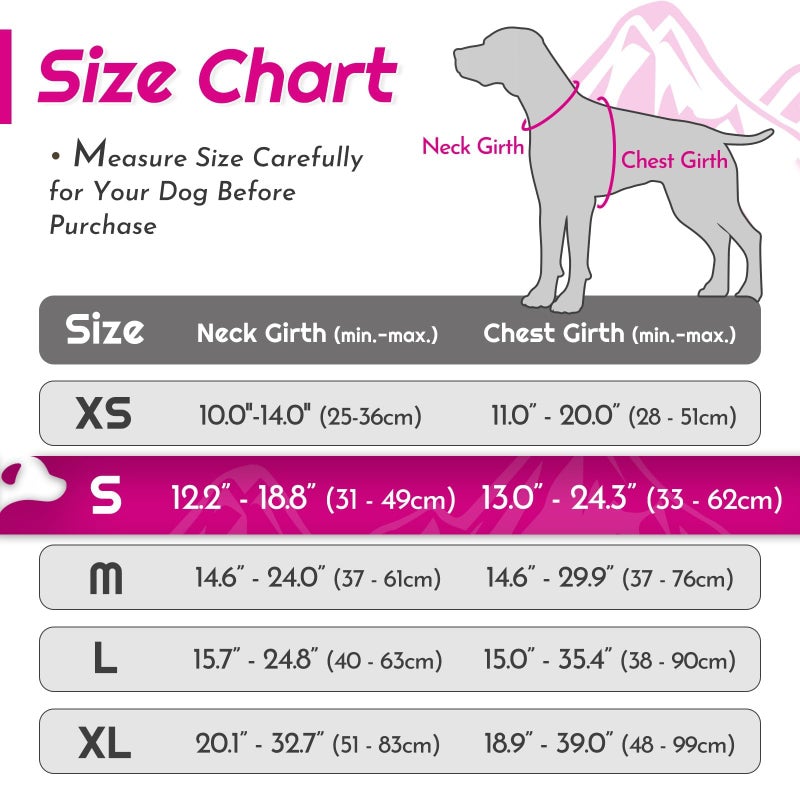Eagloo Dog Harness Small Sized Dog, No Pull Service Vest with Reflective Strips and Control Handle, Adjustable and Comfortable for Walking, No Choke Pet Harness with 2 Metal Rings, Rose Red, S - Image 2