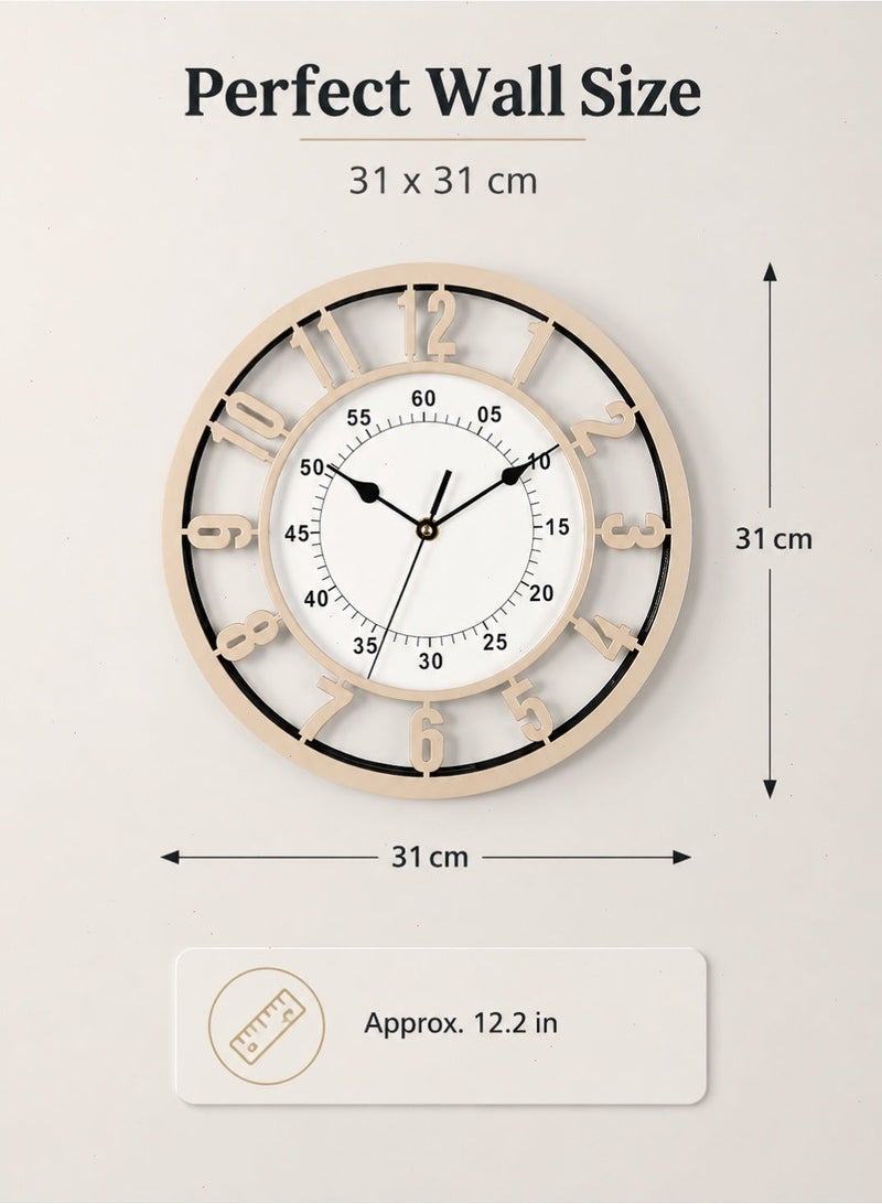 Topyich Silent Non-Ticking Wall Clock, Easy to Read Clock, for Home Office Classroom School, Energy Saving Battery Operated Clock - Image 2