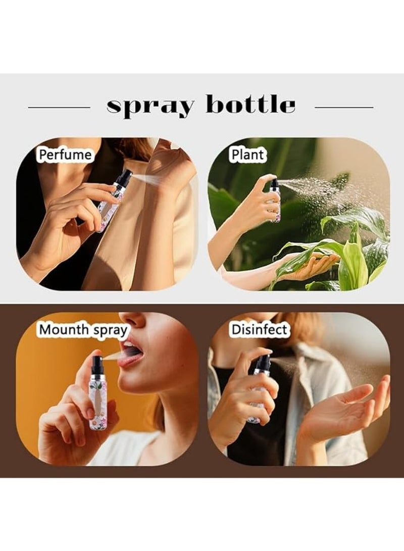 يوجي 5pcs زجاجات العطور القابلة لإعادة التعبئة ، سلاسل المفاتيح الفراشة للعطور السفر القابلة لإعادة التعبئة 5ML للنساء زجاجة رش صغيرة للسفر زجاجة للمحفظة اكسسوارات السفر الصغيرة - Image 4
