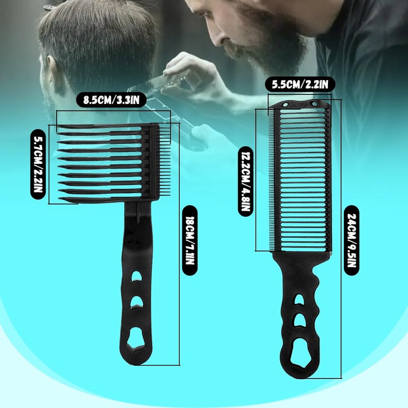 maycreate MAYCREATE Fade Comb for Men Barber Comb Set Professional Curved Positioning Taper Comb Styling Combs Flat Top Hair Cutting Comb Clipper Combs for Cutting and Blending - Image 2