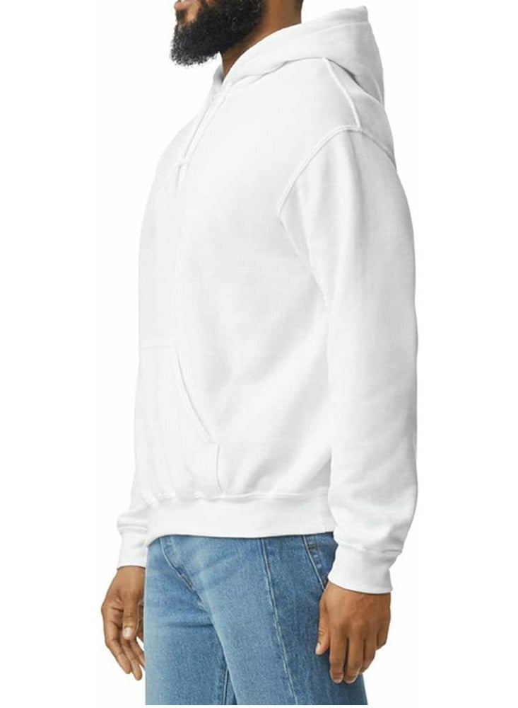 Men’s Fortnite Gaming Hoodie–White Cotton Pullover With Game Print–Long Sleeve Sweatshirt With Hood & Pocket–Ideal For Gamers & Travel Wear