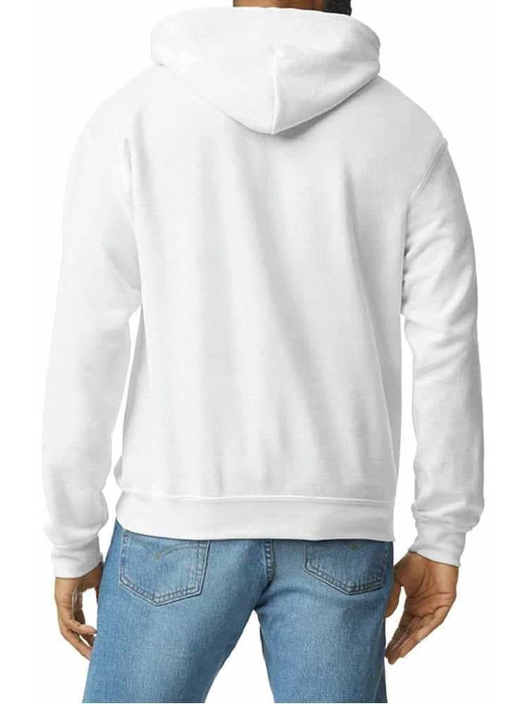 Men’s Fortnite Gaming Hoodie–White Cotton Pullover With Game Print–Long Sleeve Sweatshirt With Hood & Pocket–Ideal For Gamers & Travel Wear