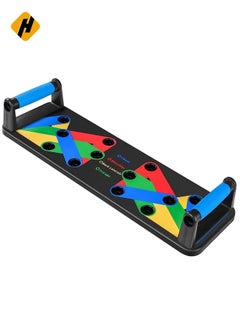 HuHa Push Up Board 9 in 1 Home Workout Equipment Multi-Functional Pushup Bar System Fitness Floor Chest Muscle Exercise Professional Equipment Burn Fat Strength Training Arm  - Image 1