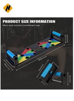 HuHa Push Up Board 9 in 1 Home Workout Equipment Multi-Functional Pushup Bar System Fitness Floor Chest Muscle Exercise Professional Equipment Burn Fat Strength Training Arm  - Image 3