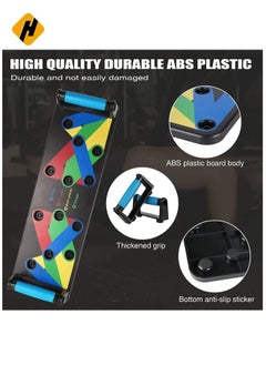 HuHa Push Up Board 9 in 1 Home Workout Equipment Multi-Functional Pushup Bar System Fitness Floor Chest Muscle Exercise Professional Equipment Burn Fat Strength Training Arm  - Image 2