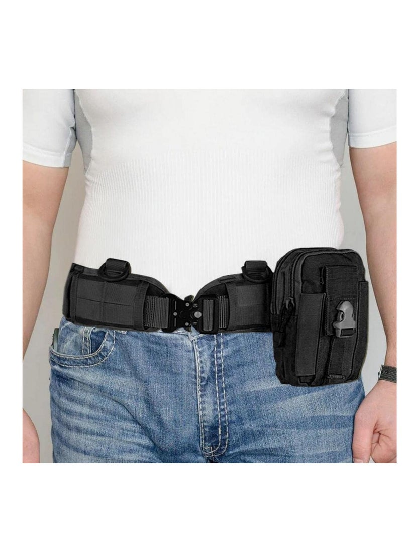 Bluejw 5-Piece Set Tactical Battle Belt Set,Slim Airsoft Molle Belt With Metal Buckle For Shooting Hunting,War Belt Game Belts And Bags Safe Life Defense Belts,Molle Pouch Included  - Image 5