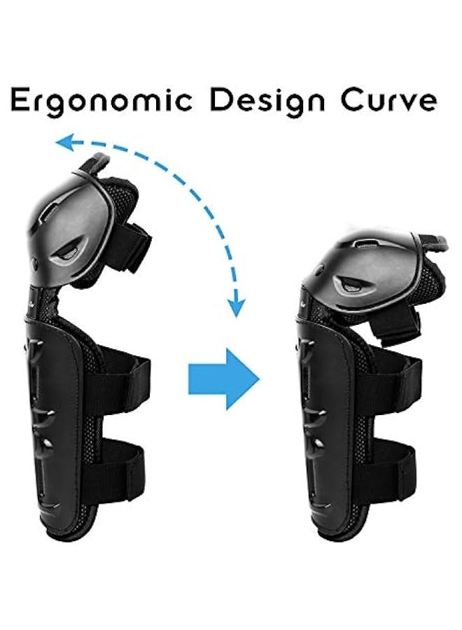 JIAJUN 4pcs Knee Shin Guards Elbow Guards Adult Dirt Bike Protective Gear for Men Adjustable Elbow and Knee Pads Motocross Mountain Bike Motorcycle - Image 3