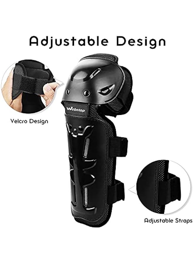JIAJUN 4pcs Knee Shin Guards Elbow Guards Adult Dirt Bike Protective Gear for Men Adjustable Elbow and Knee Pads Motocross Mountain Bike Motorcycle - Image 2
