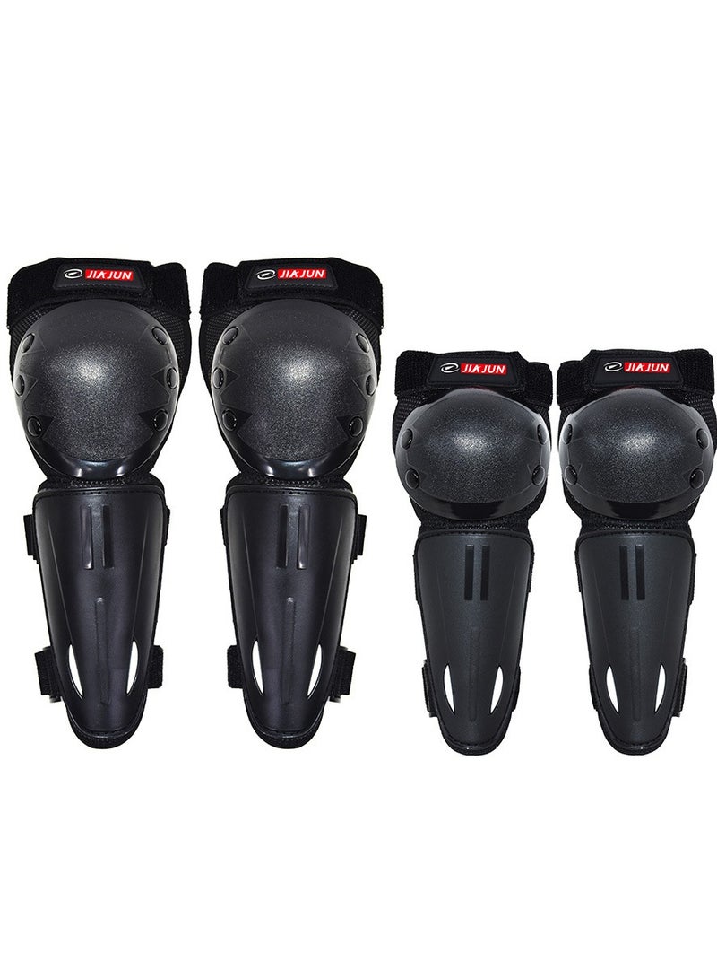 JIAJUN 4pcs Knee Shin Guards Elbow Guards Adult Dirt Bike Protective Gear for Men Adjustable Elbow and Knee Pads Motocross Mountain Bike Motorcycle - Image 1