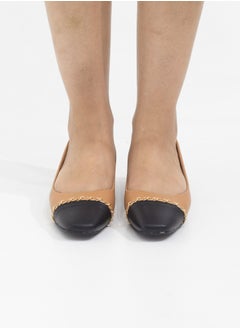 LAMARAPARIS Laika two toned 2.5cm heel with court camel  - Image 4