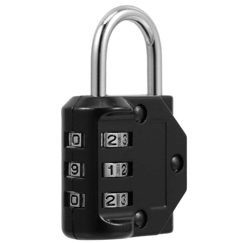 3 Digit Combination Padlock Weatherproof Portable Number Lock for Travel Luggage Gym Locker Outdoor Security - Image 2
