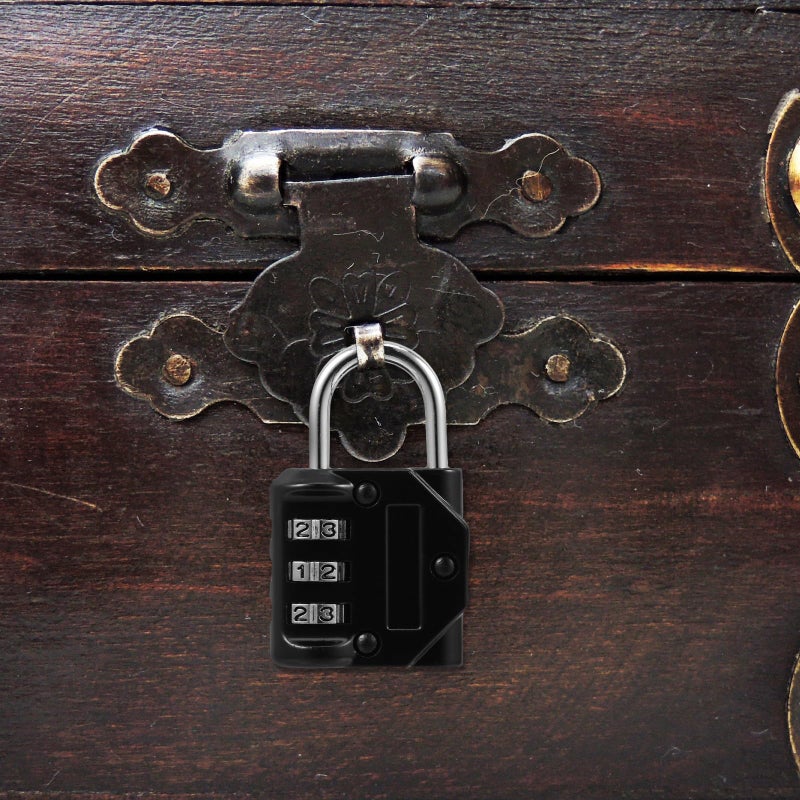 3 Digit Combination Padlock Weatherproof Portable Number Lock for Travel Luggage Gym Locker Outdoor Security - Image 5