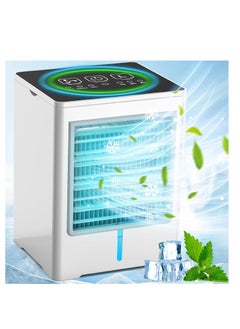 Portable Air Conditioner, 3 Speeds Personal Evaporative Air Cooler with 1-6H Timer, Mini Air Conditioner Touch Screen, Quiet Portable AC Unit Fan for Office Desk Home Bedroom Camping Car