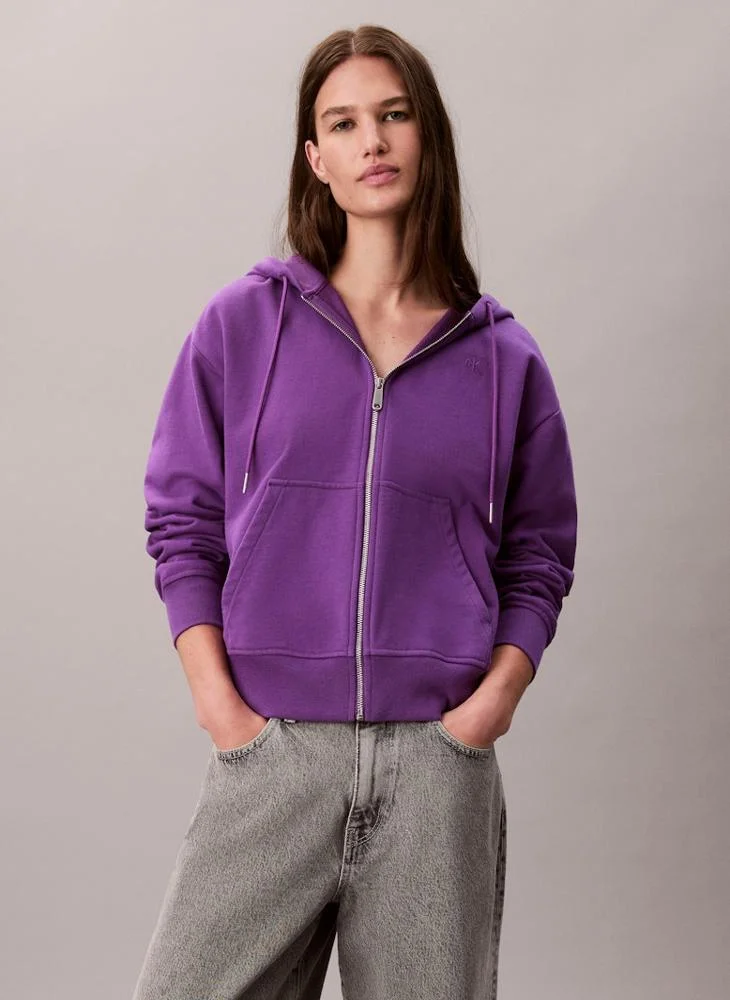 كالفن كلاين جينز هودي بسحاب أساسي