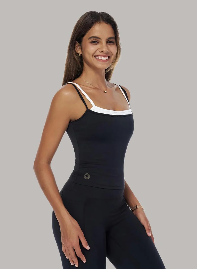 Square Neck Double Layer Cami Top