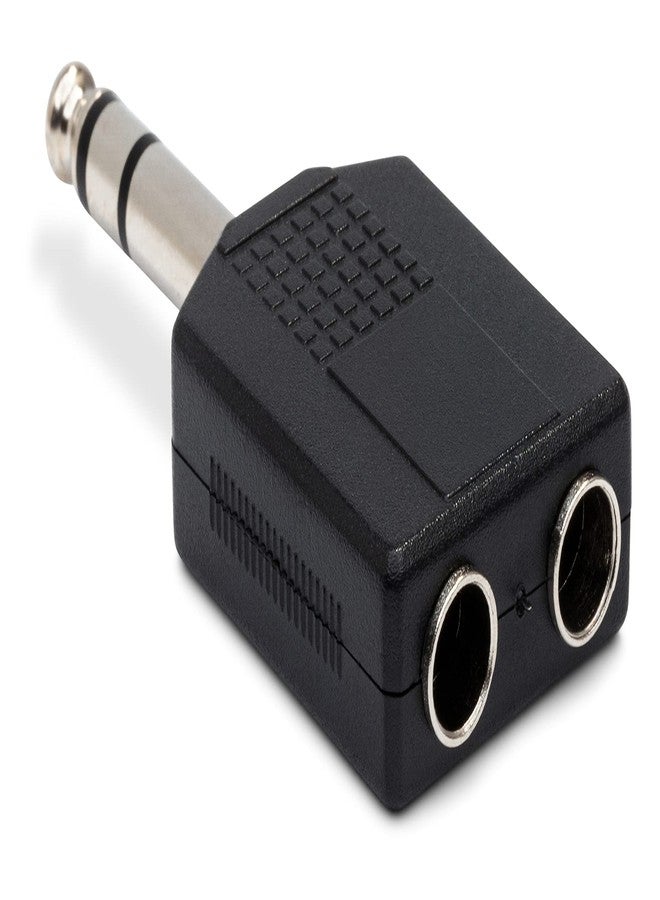 Hosa GPP-359 Dual 1/4 Inches TRS Female to 1/4 Inches TRS Male Adapter - Image 1