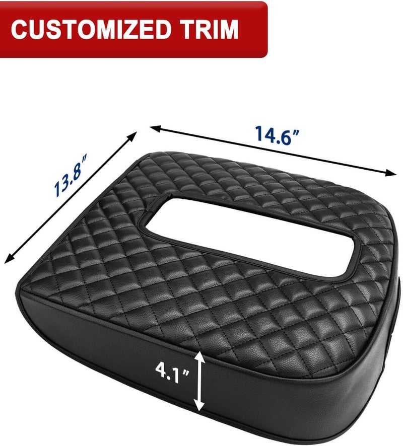 KBH Center Console Armrest Cover for Chevy Silverado Avalanche Suburban Tahoe & GMC Sierra Yukon 2007-2014, Vinyl Leather Trim, Car Arm Rest Covering Cushion Pad, Bucket Seat, Anti-Scratch, Black - Image 5