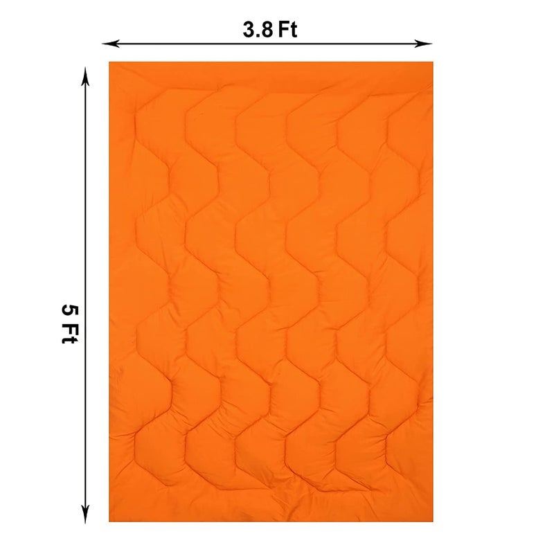 Fareto Microfibre 58x42 inch Baby Comforter, Yellow, Peach Pink & Cherry, Pack of 1 - Image 5