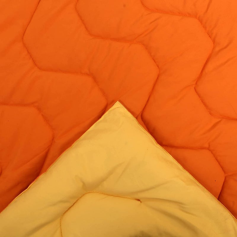 Fareto Microfibre 58x42 inch Baby Comforter, Yellow, Peach Pink & Cherry, Pack of 1 - Image 4