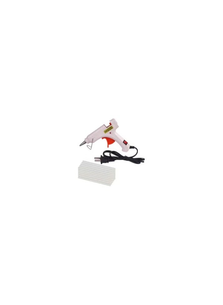 Hot Melt Glue Gun With Silicone Glue Stick 20W White  - Image 1