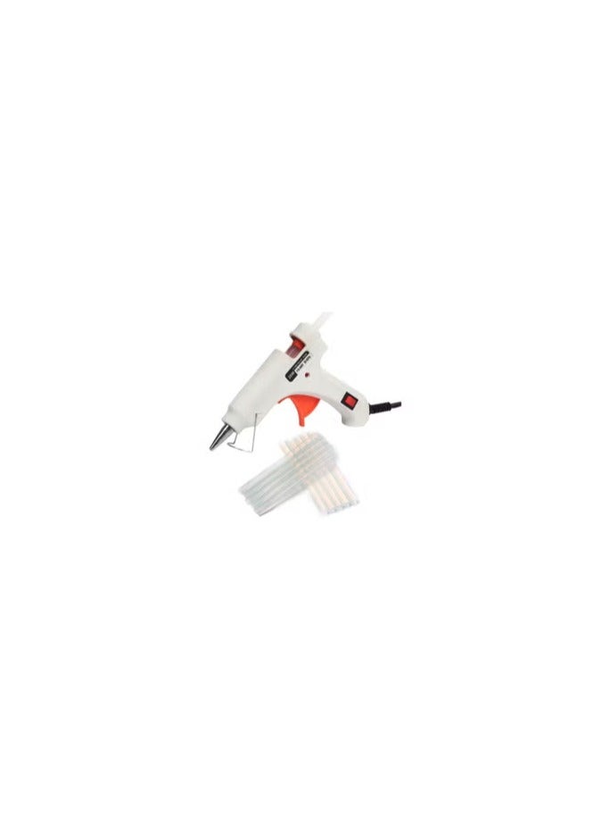 Hot Melt Glue Gun With Silicone Glue Stick 20W White  - Image 3