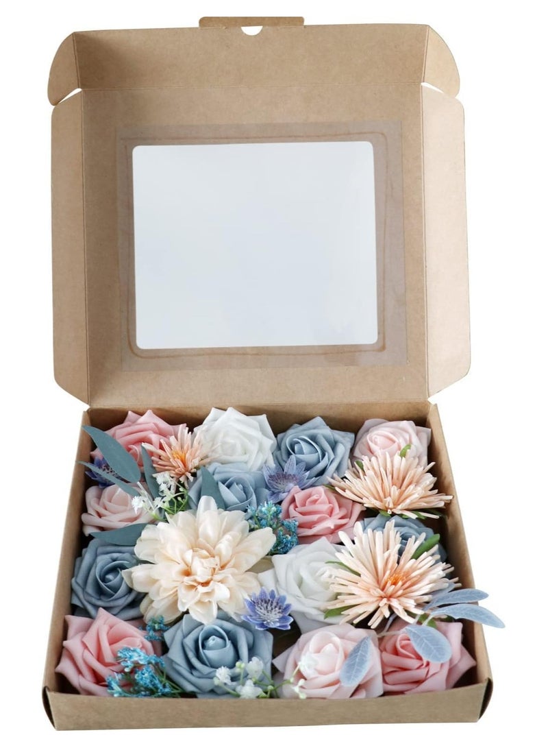 GT-Wheel Artificial Flowers Combo Box Silk Fake Faux Flower Centerpieces for DIY Wedding Cake Topper Floral Arrangements  - Image 5