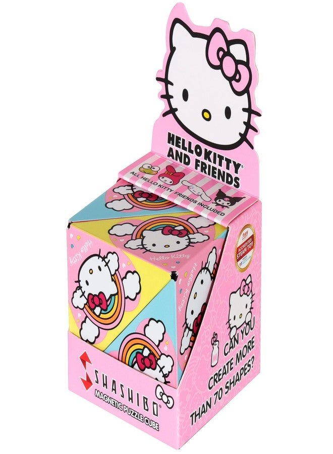 Shashibo Hello Kitty & Friends Shape Shifting Box - STEM Fidget Toy with Ultra Strong Magnets - Sensory Puzzle Cube Transforms Into 100+ Shapes, Easter Basket Stuffers Gift for Kids (Rainbow) - Image 1