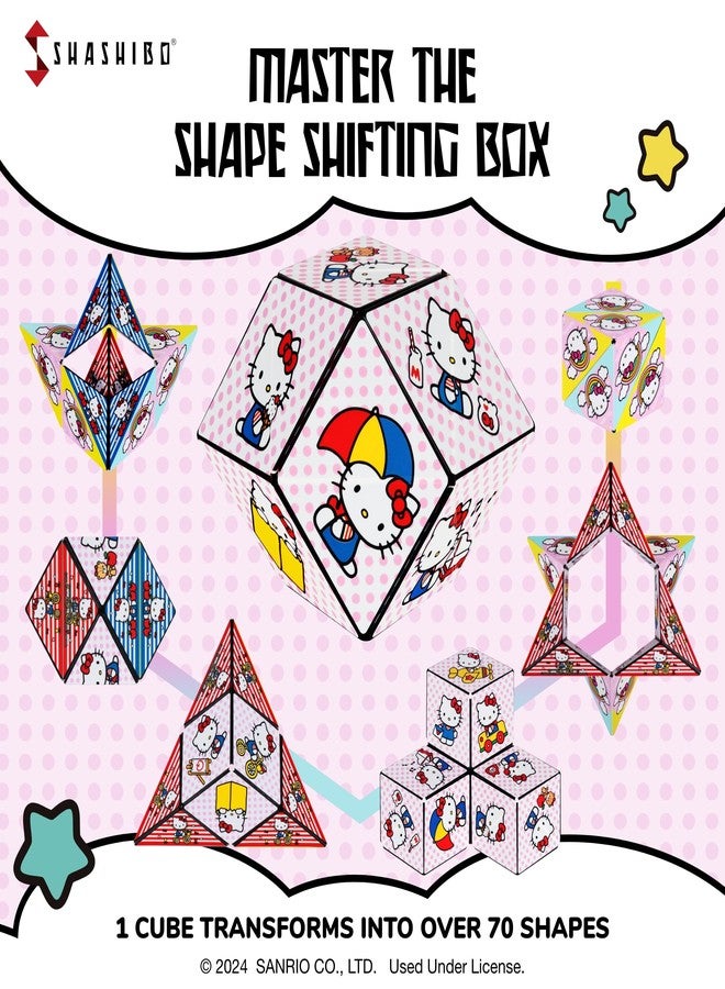 Shashibo Hello Kitty & Friends Shape Shifting Box - STEM Fidget Toy with Ultra Strong Magnets - Sensory Puzzle Cube Transforms Into 100+ Shapes, Easter Basket Stuffers Gift for Kids (Rainbow) - Image 5