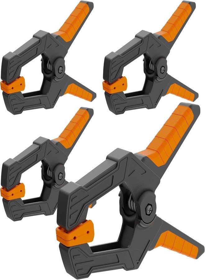 VENEKETY Spring Clamps Heavy Duty, 4-Pack Large Clamps for Woodworking Work, Fixing Backgrounds, and Photography DIY, Among Others. 3.35 Inch Mouth Opening (3 inch) - Image 1
